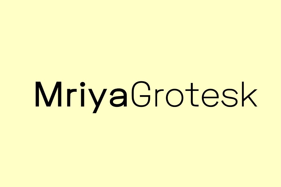 Пример шрифта Mriya Grotesk #1